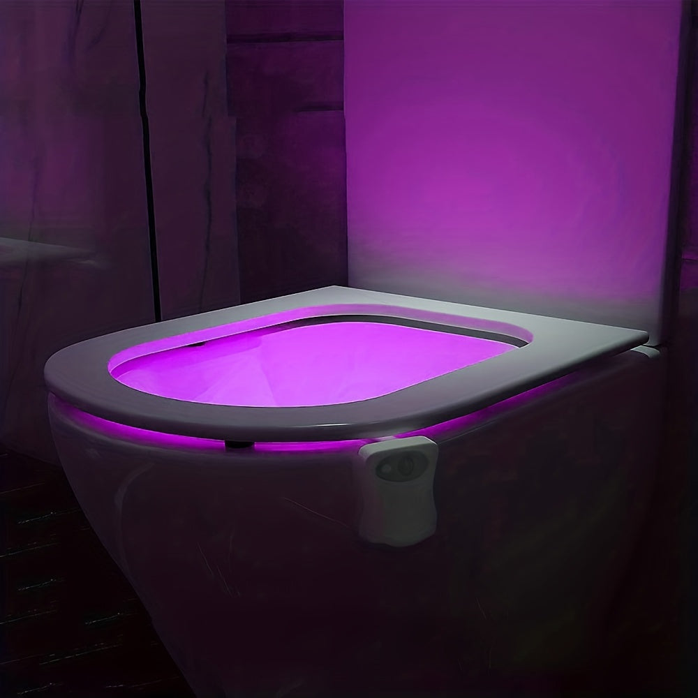 Motion-Activated 16-Color LED Toilet Seat Light