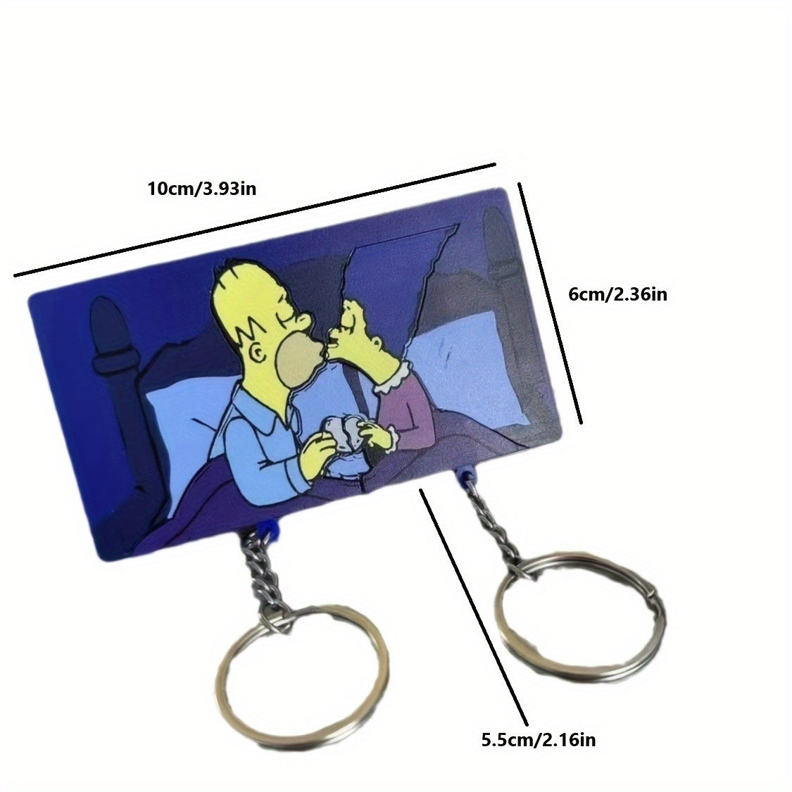 Simpson Couple Keychain Set