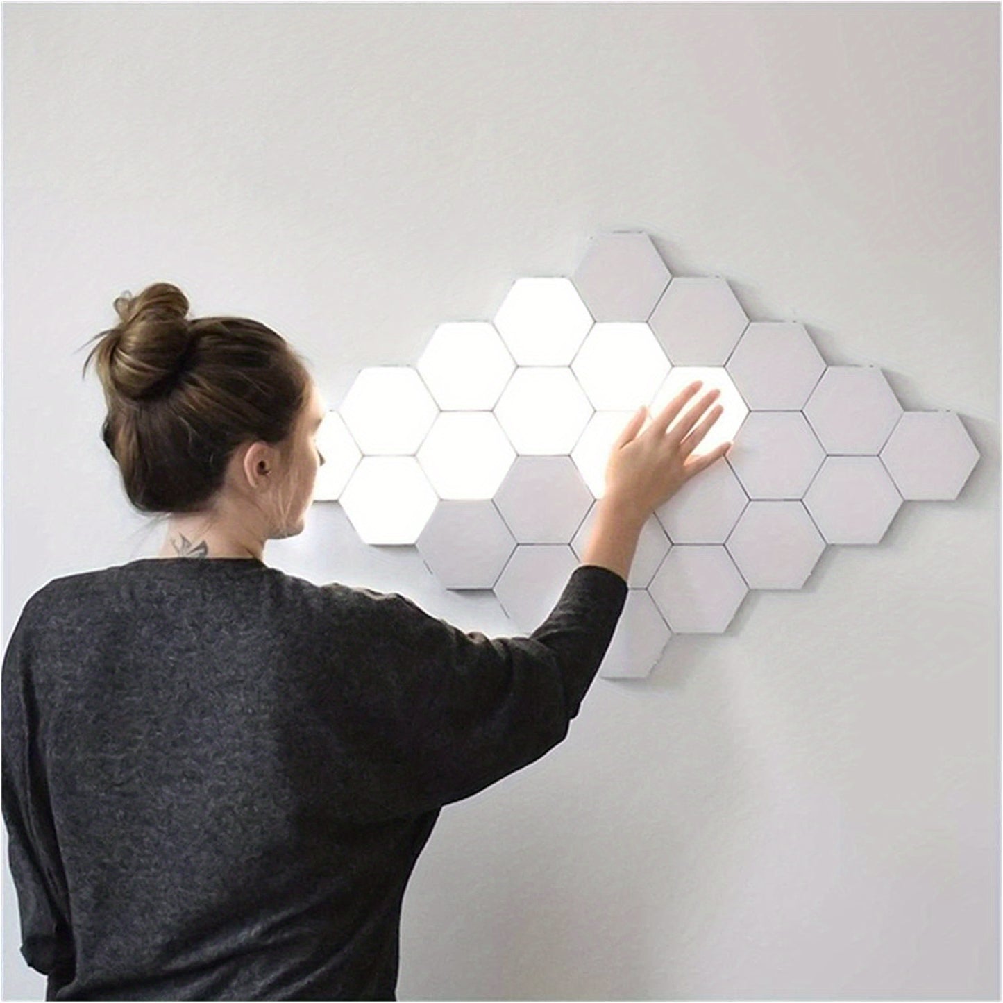 6packs Touch Control Hexagonal LED Wall Light