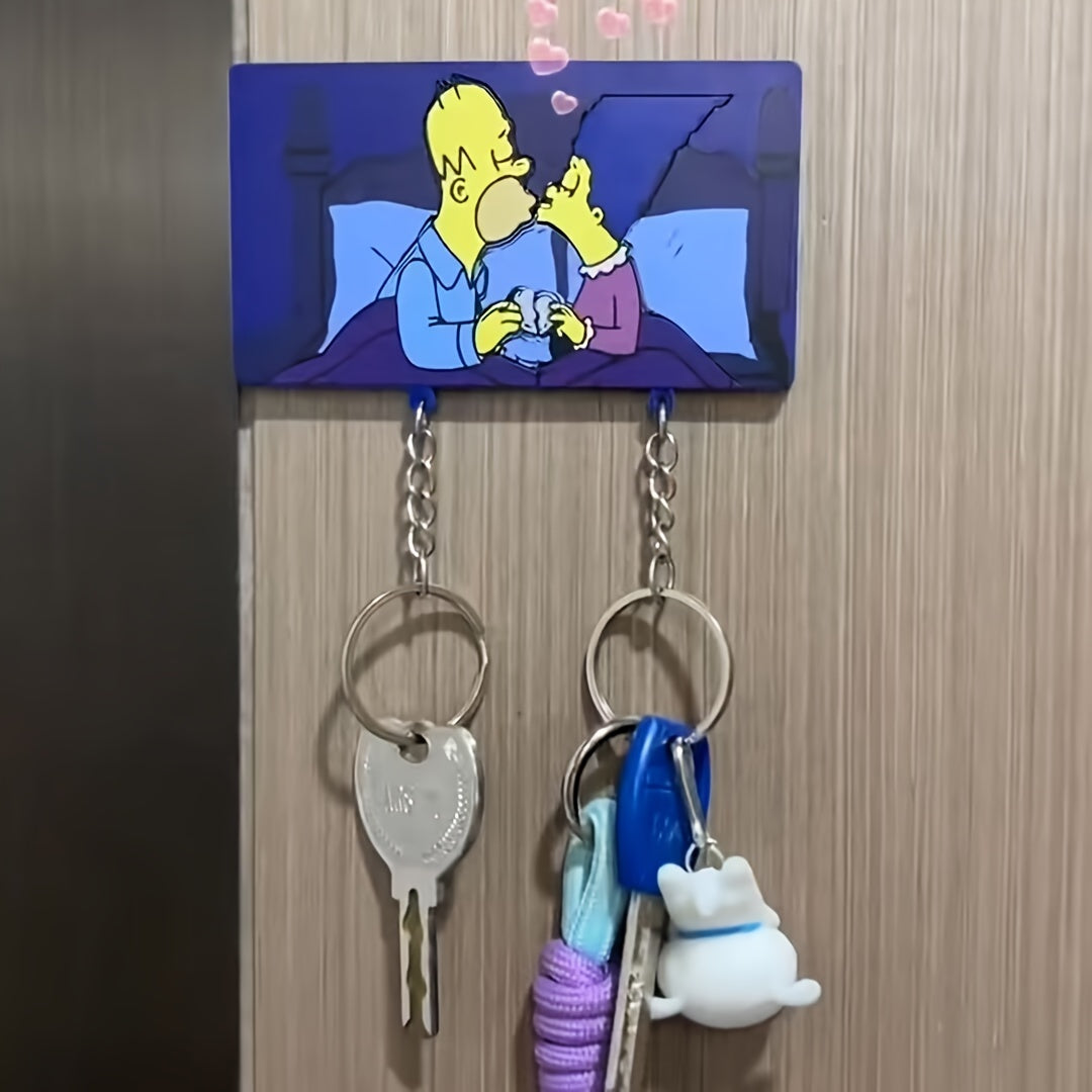 Simpson Couple Keychain Set