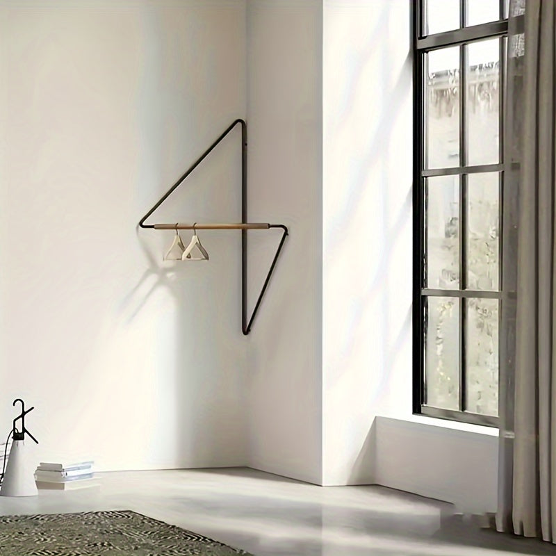 Corner Wall-Mounted Luxury Clothes Rack