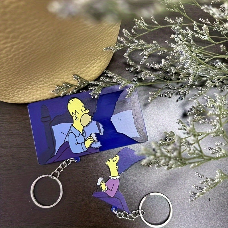 Simpson Couple Keychain Set