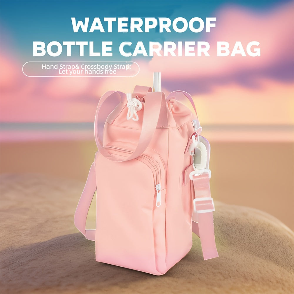 Versatile Water Bottle Carrier Bag with Phone Pocket