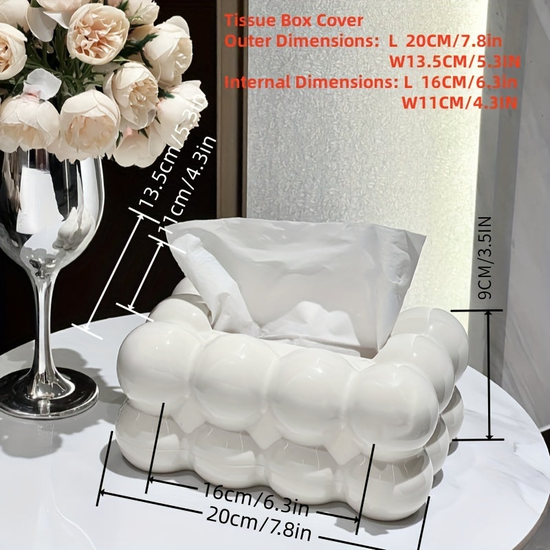 Elegant Cream-Style Tissue Box Holder