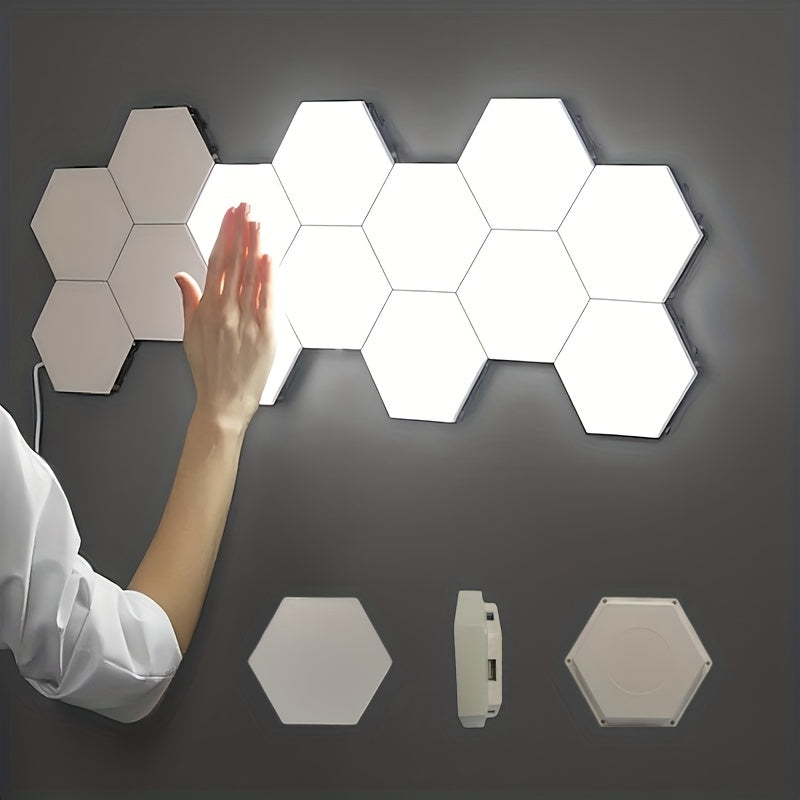 6packs Touch Control Hexagonal LED Wall Light