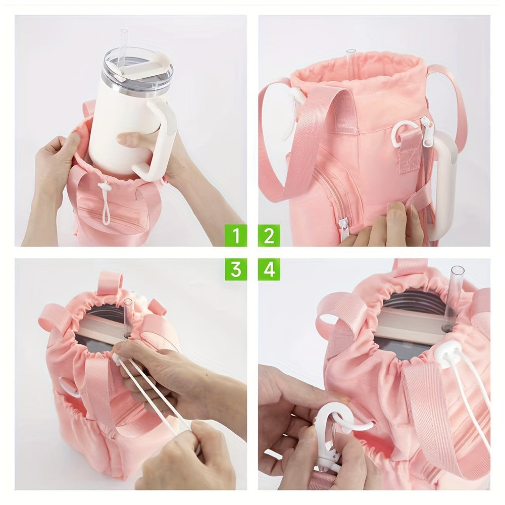 Versatile Water Bottle Carrier Bag with Phone Pocket