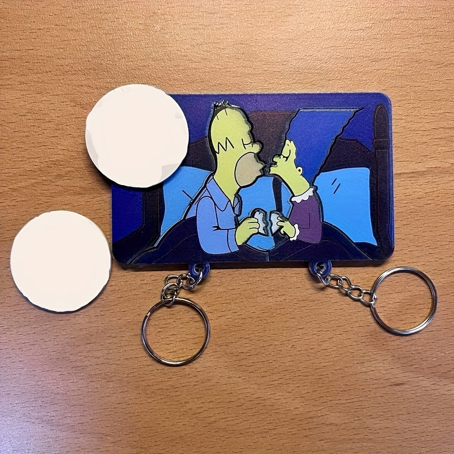 Simpson Couple Keychain Set